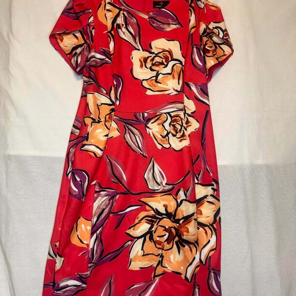 Ronni nicole red floral midi